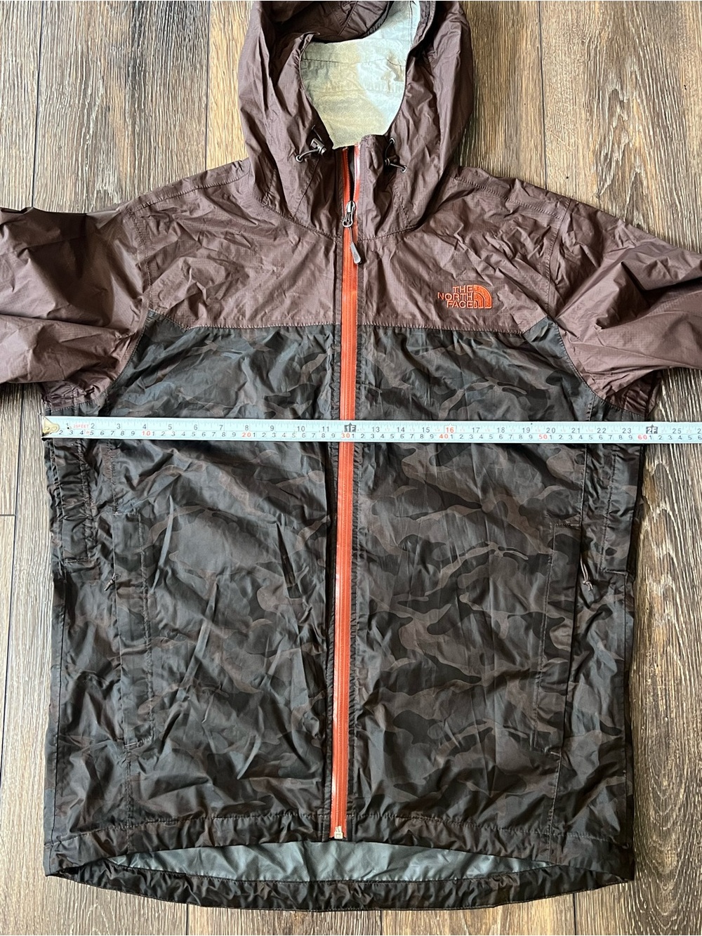 The North Face Dryvent Brown Camo Hooded Rain Jacket Men’s Medium - Picture 11 of 13